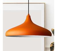 bamyum Champion Lámpara de Cocina, Lámpara Techo Colgante Vintage, Lámpara de Techo con Pantallas de 35 cm y Lámpara de Isla de Cocina de Metal de Lámparas de Techo Naranja