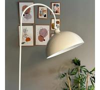 bamyum Gorkiede - de metal, moderna para dormitorio, salón, habitación infantil con casquillo E27, 30 cm de ancho, pantalla ajustable, Lámpara de pie, Blanco