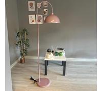 bamyum Gorkiede - de metal, moderna para dormitorio, salón, habitación infantil con casquillo E27, 30 cm de ancho, pantalla ajustable, Lámpara de pie, Magenta