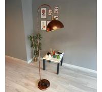 bamyum Gorkiede - de metal, moderna para dormitorio, salón, habitación infantil con casquillo E27, 30 cm de ancho, pantalla ajustable, Lámpara de pie, Cobre Pintado