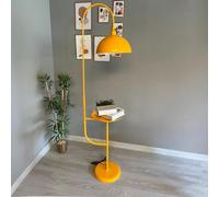 bamyum Gorkiede - de metal, moderna para dormitorio, salón, habitación infantil con casquillo E27, 30 cm de ancho, pantalla ajustable, Lámpara de pie, Amarillo