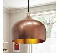 bamyum Kreis Lamparas de Metal Bombilla E27 Lampara Techo 30 cm de Diámetro Lámpara de techo salon Lámpara techo Colgante, Redondas, Cocina, Tono Cobre