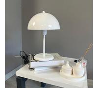 bamyum Lipeo Lámpara Retro Blanco, E27 Lámpara Sobremesa Lámpara de Mesa Industrial Moderna Lámparas de Mesa de Metal Para Dormitorio Lámpara de Noche Decoración de Setas Para El Hogar