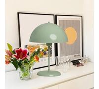 bamyum Lipeo Lámpara Retro Menta Verde, E27 Lámpara con Cable, Lámpara de Mesa Industrial Moderna Lámparas de Mesa de Metal Para Dormitorio Lámpara de Noche Decoración de Setas Para El Hogar