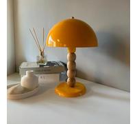 bamyum Lipeo Lámpara Retro Naranja, E27 Lámpara Sobremesa Lámpare de Mesa Industrial Moderna Lámparas de Mesa de Metal Para Dormitorio Lámpare de Noche Decoración Para El Hogar