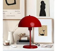 bamyum Lipeo Lámpara Retro Rojo, E27 Lámpara con Cable, Lámpara de Mesa Industrial Moderna Lámparas de Mesa de Metal Para Dormitorio Lámpara de Noche Decoración de Setas Para El Hogar