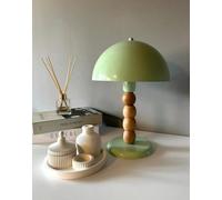 bamyum Lipeo Lámpara Retro Verde Menta, E27 Lámpara Sobremesa Lámpare de Mesa Industrial Moderna Lámparas de Mesa de Metal Para Dormitorio Lámpare de Noche Decoración Para El Hogar