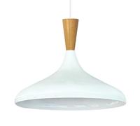 bamyum Madera Lámpara de Cocina, Lámpara Techo Colgante Vintage, Lámpara de Techo con Pantallas de 35 cm y Lámpara de Isla de Cocina de Metal de Lámparas de Techo Blanco