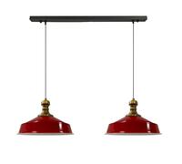 bamyum Neo-Asletl Antiguo Lampara Techo Colgante Metal 2 llamas, Lamparas Cocina, Lampara Techo Dormitorio E27 Comedo, Salon, Lamparas Mesa Comedor para Niños y Adultas, Lámpara Colgante Rouge