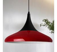 bamyum Paladin Lámpara de Cocina, Lámpara Techo Colgante Vintage, Lámpara de Techo con Pantallas de 35 cm y Lámpara de Isla de Cocina de Metal de Lámparas de Techo Rojo