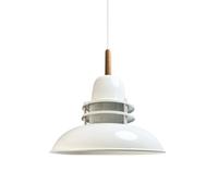 bamyum Torchia Lámpara Colgante Industrial, Lampara de Salón Cocina de Metal 34 cm, Lámpara Vintage para Dormitorio, Comedor, Pasillo, Lámpara Colgante Industrial, Iluminación Techo Blanco