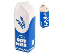 ban.do Jarrón Decorativo de cerámica de inspiración Vintage Rise and Shine, Acento único para el hogar/Cocina/Oficina, Leche de Avena