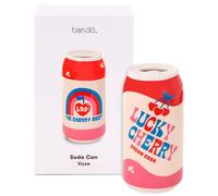 ban.do Jarrón Decorativo pequeño, jarrón de cerámica Colorido, decoración de Estante para el hogar u Oficina, Lata de refresco de inspiración Vintage, refresco de Crema de Cereza de la Suerte