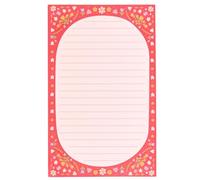 ban.do Rough Draft - Bloc de notas grande con rayas, 12,7 x 20,3 cm, con 80 hojas para el trabajo, comestibles y notas diarias (flores folclóricas)
