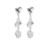 Bañado en oro de 18 quilates Pendientes de plata de ley Diseño llamativo con textura de pétalos de hoja Accesorios de moda ligeros Joyas para mujer para bodas y ocasiones informales Plata