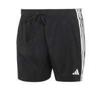 adidas Hombre 3 Stripes Swim 5 Inch Swimwear, Black/White, S