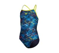 Bañador arena Feel para niña Daly Light Drop Back - Marino/Verde Suave