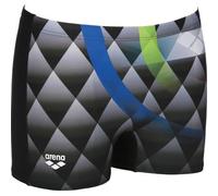 Bañador Arena para hombre Bouncy Short, negro/gris, D9 UK/USA 42