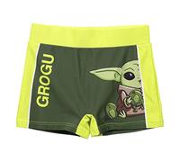 Bañador Bóxer The Mandalorian para Niño - Color Verde - Talla 10 Años - Tejido de Secado Rápido - Bañador con Cintura Elástica - Estampado de Grogu - Producto Original Diseñado en España