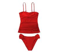 Bañador Brasileño Mujer Bikini Que Deja Pasar El Trajes de Baño Tankini para Mujer Trajes de Baño Talla Grande Piezas Red Point Bikini Verano 2026 (Rd1 L)