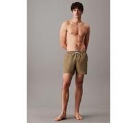 Calvin Klein Bañador Hombre Medium Drawstring con Logotipo, Verde (Dusky Green), L