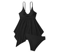 Bañador con Relleno Bikinis Que No Dejan Marca Womens Adjustable Bikini Bra Shorts Bikini Sexy Swimsuit Split Swimsuit Traje de Baño Mujer Bañador Piezas Mujer (Black S)