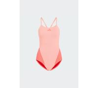 adidas Mujer Ripstream Team Thin Straps C-Back Swimsuit Swimwear, Frozen Turbo/Solar Turbo, 44