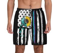 Bañador Concientización sobre La Prevención del Suicidio Secado Rápido Swimming Shorts con Bolsillos Swimsuit para Deporte Correr Navegar XXL