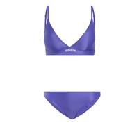adidas Mujer Padded 2-Way Straps Triangle Bikini Set Swimwear, Solar Purple/White, 44