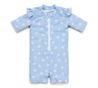 Bañador de manga corta con volantes Daisies Blue de Little Dutch – 74/80