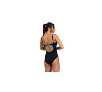 Bañador de natación arena tania clip mujer negro/turquesa 44