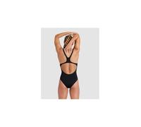 Bañador de natación arena team swim mujer negro/blanco 44