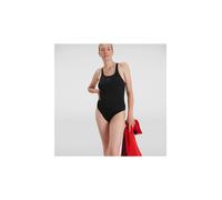 Speedo Women's Eco Endurance+ Medalist Swimsuit| Athletic Fit | Classic Design| Recycled Fabric | Chlorine Resistant | Extra Flexibility, Black, 32