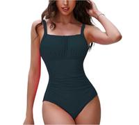 Bañador De Una Pieza Mujer Color Liso Sin Mangas - Traje De Baño Mujer Natacion Casual Basicas, Bañadores Una Pieza Slim Fit Moda Swimsuits for Women Aguas Termales Marina XXL