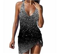 BañAdor Deportivo Mujer 2 Piezas,Mujer BañAdores Tankini 2 Piezas Normal Cintura Alta Verde Azul Dorado Negro Acolchado Alambre En V Deportes Vacaciones Sexy Con Tirantes Nuevo Sujetador Acolchado