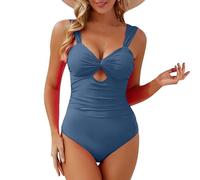 Bañador Despedida Soltera Faja Modeladora Mujer Women's Spring Summer New Casual Mesh Splicing Sexy Tight Pants Swimwear with Chest Bikini Bandeau Mujer Short Bañador (Navy S)