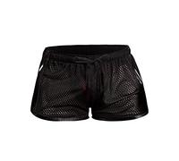 Bañador divertido para hombre transpirable con secado rápido y filtros cortos en V en estilo moderno, Negro , M