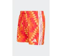 adidas Hombre Football-Inspired Graphic Swim 5 Inch Swimwear, Ice Tangerine/White, M