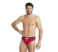 Bañador hombre Arena Fundamentals Borders Brief, rojo/azul marino, D5 UK/USA34