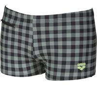 Bañador hombre ARENA Small Checks Short, negro/verde, D3 UK/USA3