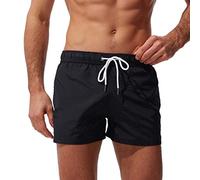 Bañador Hombre Natación Traje De Baño Secado Rápido Boxer Corto Bañadores Surf Surferos Shorts con Bolsillos Y Cordón Ropa De Baño Hawaianos Playa Bermudas Verano Básico Pantalones Cortos Vacaciones