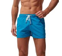 Bañador Hombre Natación Traje De Baño Secado Rápido Shorts Bañadores Surferos Vacaciones Ropa De Baño con Forro Y Bolsillos Boxer Corto Surf Verano Bermudas Playa Ajustado Pantalones Cortos Hawaianos