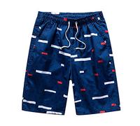 BañAdor Hombre Shorts de Baño Animal Tractor GeometríA Hawaii con Forro de Malla Cintura con Cordón Pantalón de Baño de Secado Rápido Verano Playa Boardshorts Shorts de Natación