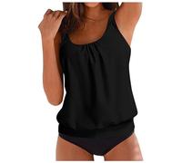 Bañador Incontinencia Mujer Bañadores Mujer 2 Piezas Tankini Cuello Redondo Conjunto De Bikini Top Y Bottom Bañador Mujer Reductor Barriga Tallas Grandes Bañadores Deportivos Mujer Natacion
