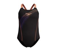 Speedo Medley Logo Medalist - Bañador para niña, color naranja, naranja, 11-12 años