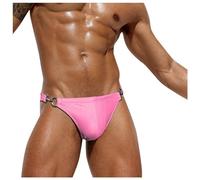 Bañador Masculino de Tiro Bajo con Diseño en Anillo O para Playa y Piscina Estilo Bikini Verano Hombre (M)