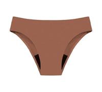 Bañador Menstrual para Mujer Adolescente Braga Menstrual Basic Slip Bajo de Traje de Baño Mujer para Regle Adolescente Bragas Menstruales Flujo Abundante Talle Alto de Piscina Bragas y Slips, 02-café