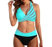Bañador Mujer Bikini Braga Bikini Brasileño Mujer Womens Adjustable Bra Shorts Sexy Swimsuit Split Swimsuit Bikinis Disimular Barriga Bikinis Brasileño (Green S)