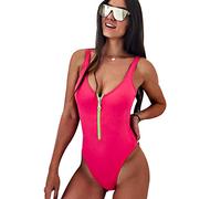 Bañador Mujer Cremallera Reductor Barriga Flores Bikini Rayas Lunares Deportivo Bikinis Monokini Bañadores Mujer Natacion Reductores Traje de Baño Mujer Swimsuits for Women Trikini Una Pieza Señora