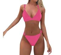 bañador Mujer Cuello Halter Trajes de baño Adecuado Viajes Playa La Natacion Sexy Conjuntos de Bikinis para Mujer bañadores surferos Dos Piezas